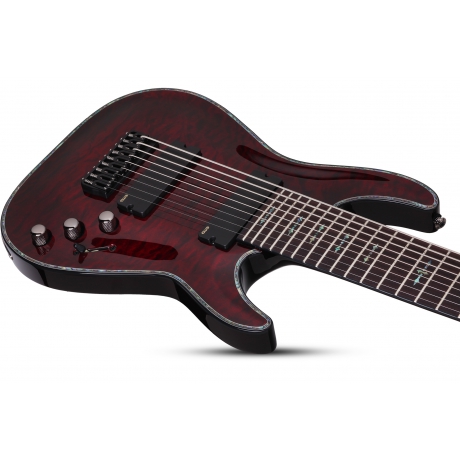 Schecter Hellraiser C-9 9 Telli Elektro Gitar (Black Cherry)<br>Fotoğraf: 3/8