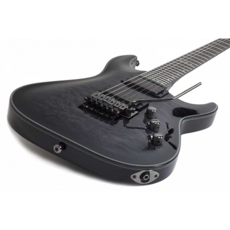 Schecter Hellraiser Hybrid C-1 FR Elektro Gitar (Trans Black Burst)<br>Fotoğraf: 6/6