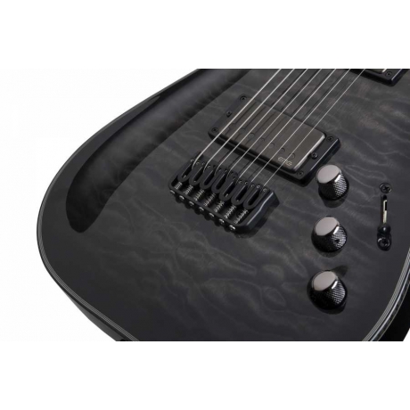Schecter Hellraiser Hybrid C-7 Elektro Gitar (Trans Black Burst)<br>Fotoğraf: 6/8