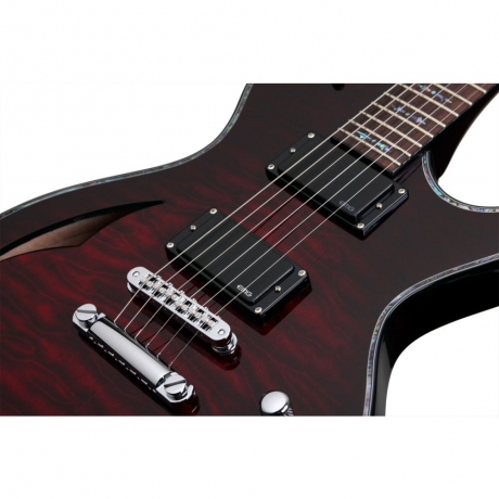 Schecter Hellraiser Solo-6 E/A Elektro Gitar (Black Cherry)<br>Fotoğraf: 3/5