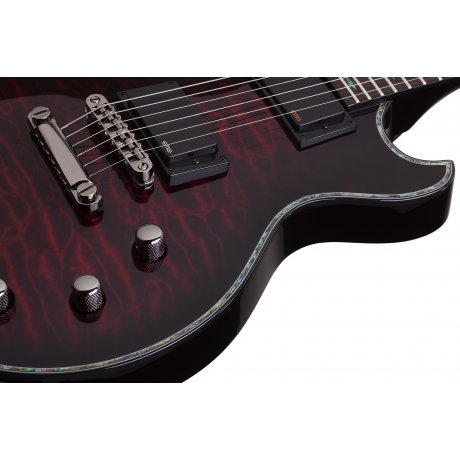 Schecter Hellraiser Solo-II Elektro Gitar (Black Cherry Burst)<br>Fotoğraf: 4/7