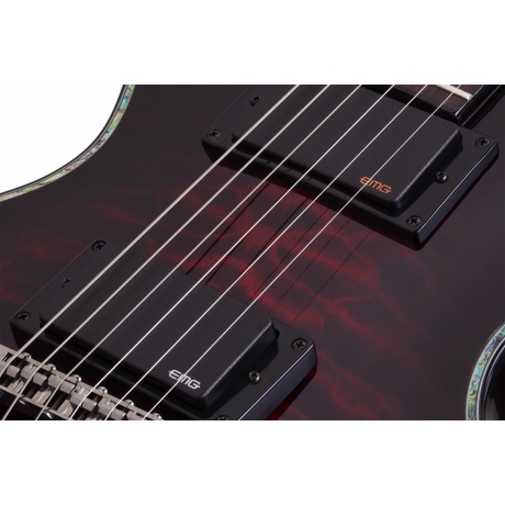 Schecter Hellraiser Solo-II Elektro Gitar (Black Cherry Burst)<br>Fotoğraf: 3/7