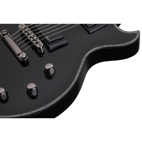 Schecter Hellraiser Solo-II Elektro Gitar (Gloss Black)<br>Fotoğraf: 4/6