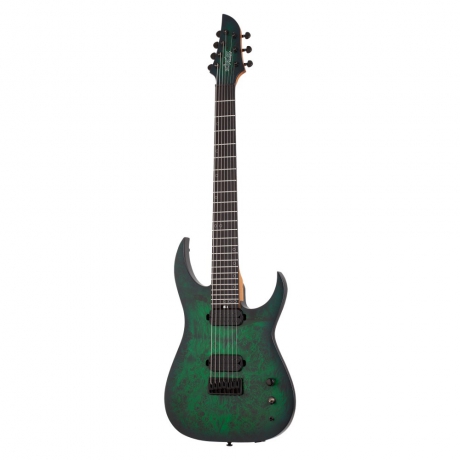 Schecter Keith Merrow KM-7 MK-III Standard 7 Telli Elektro Gitar (Toxic Smoke Green)<br>Fotoğraf: 1/8