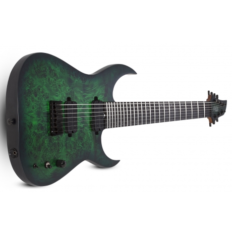 Schecter Keith Merrow KM-7 MK-III Standard 7 Telli Elektro Gitar (Toxic Smoke Green)<br>Fotoğraf: 3/8