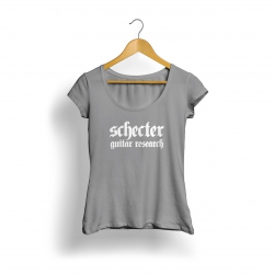 Schecter Logo Kadın T-Shirt (Gri)