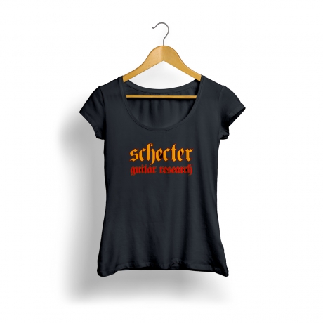 Schecter Logo Kadın T-Shirt (Siyah)<br>Fotoğraf: 1/1