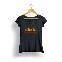 Schecter Logo Kadın T-Shirt (Siyah)