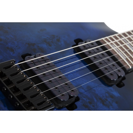 Schecter Omen Elite-6 Elektro Gitar (See Thru Blue Burst)<br>Fotoğraf: 4/6