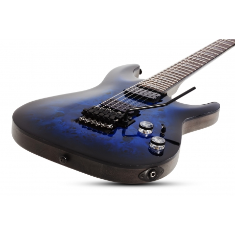 Schecter Omen Elite-6 FR Elektro Gitar (See-thru Blue)<br>Fotoğraf: 3/8
