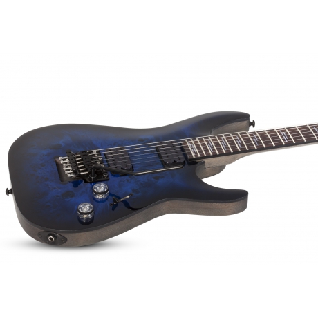 Schecter Omen Elite-6 FR Elektro Gitar (See-thru Blue)<br>Fotoğraf: 2/8