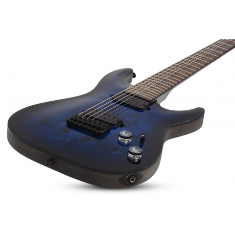 Schecter Omen Elite-7 7 Telli Elektro Gitar (See Thru Blue Burst)<br>Fotoğraf: 2/6