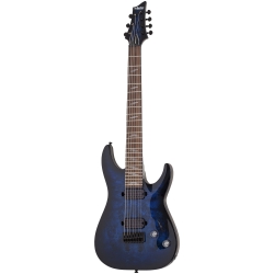 Schecter Omen Elite-7 7 Telli Elektro Gitar (See Thru Blue Burst)