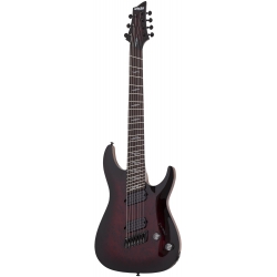Schecter Omen Elite-7 Multiscale 7 Telli Elektro Gitar (Cherry Burst)