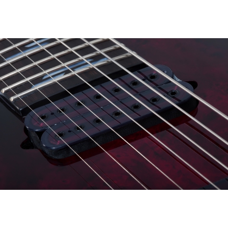Schecter Omen Elite-7 Multiscale 7 Telli Solak Elektro Gitar (Black Cherry Burst)<br>Fotoğraf: 5/10