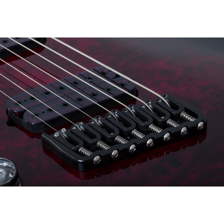 Schecter Omen Elite-7 Multiscale 7 Telli Solak Elektro Gitar (Black Cherry Burst)<br>Fotoğraf: 4/10