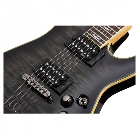 Schecter Omen Extreme 6 Elektro Gitar (See-Thru Black)<br>Fotoğraf: 2/5