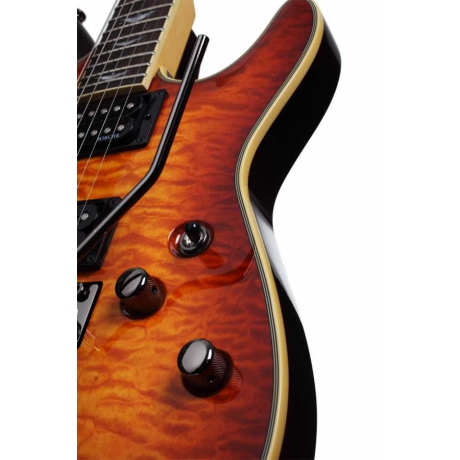 Schecter Omen Extreme 6 FR Elektro Gitar (Vintage Sunburst)<br>Fotoğraf: 2/4