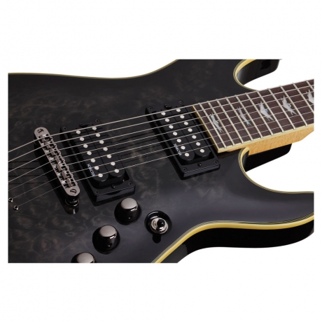 Schecter Omen Extreme 7 Telli Elektro Gitar (See-Thru Black)<br>Fotoğraf: 4/6