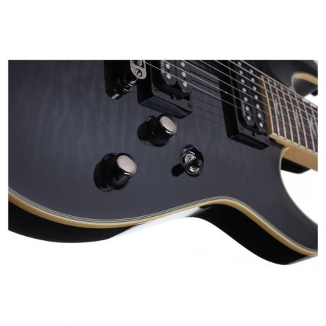 Schecter Omen Extreme 7 Telli Elektro Gitar (See-Thru Black)<br>Fotoğraf: 3/6