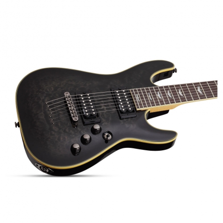 Schecter Omen Extreme 7 Telli Elektro Gitar (See-Thru Black)<br>Fotoğraf: 2/6