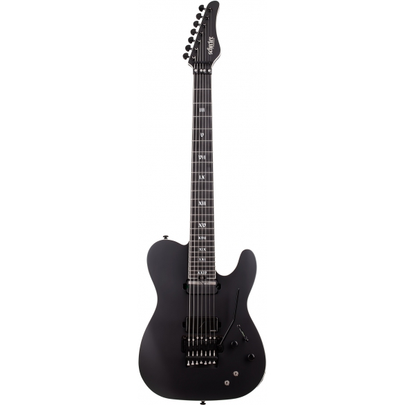 Schecter PT-7 FR-S SLS Elite Evil Twin 7 Telli Elektro Gitar (Satin Black), Fotoğraf: 1/9