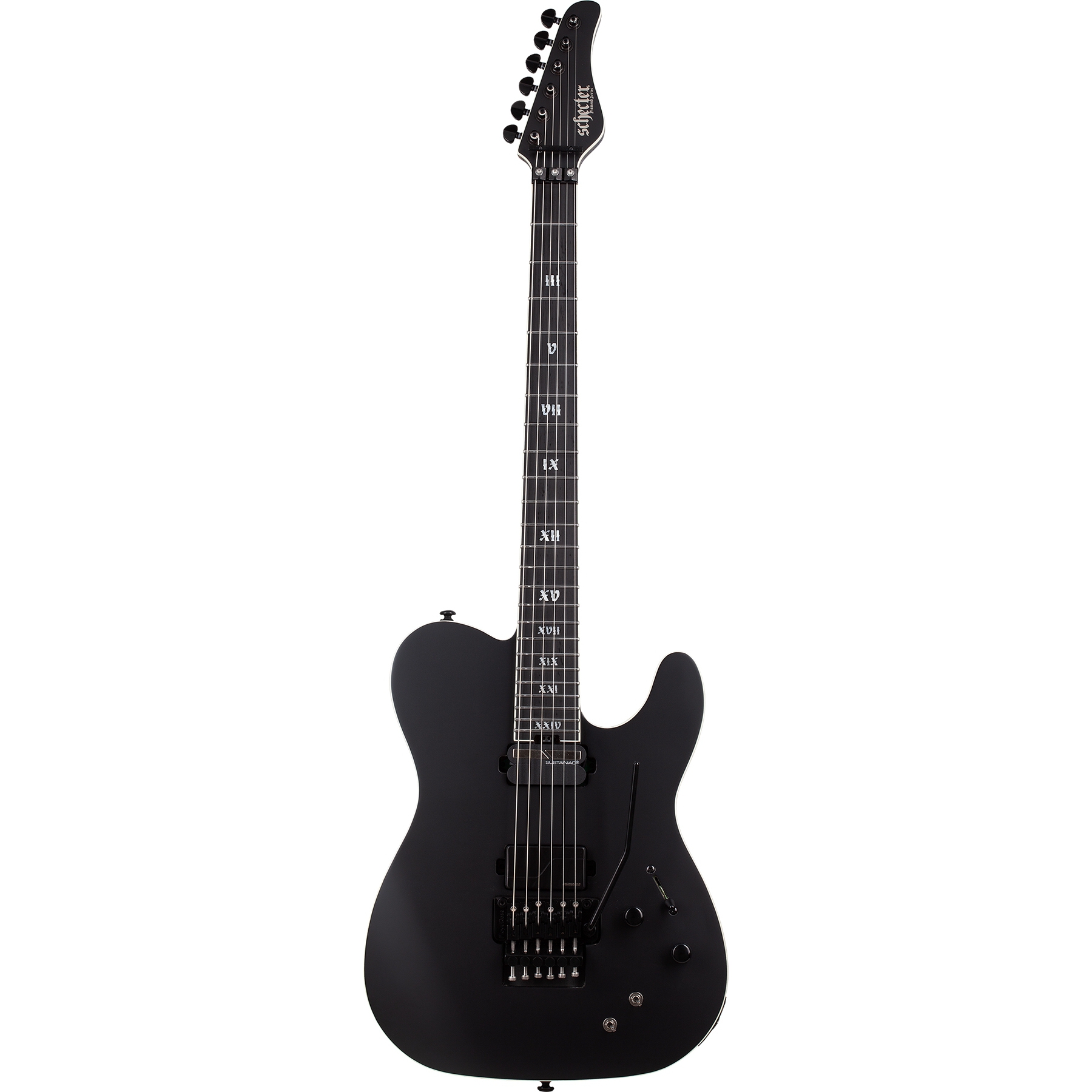 Schecter PT FR-S SLS Elite Evil Twin Elektro Gitar (Mat Siyah