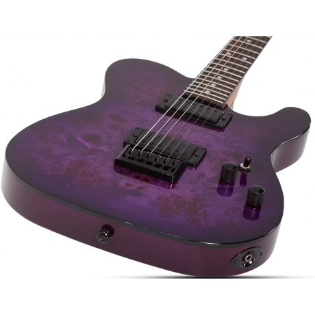 Schecter PT Standard Elektro Gitar (Purple Burst Burl)<br>Fotoğraf: 2/8