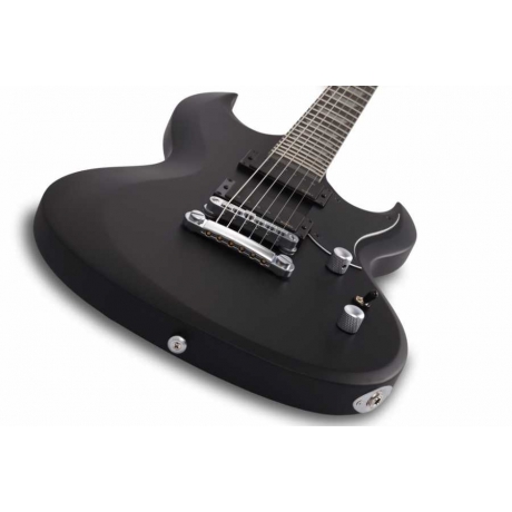 Schecter S-II Platinum Elektro Gitar (Satin Black)<br>Fotoğraf: 5/5