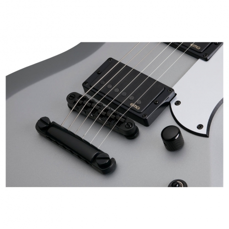 Schecter S-II Platinum Elektro Gitar (Satin Silver)<br>Fotoğraf: 3/4