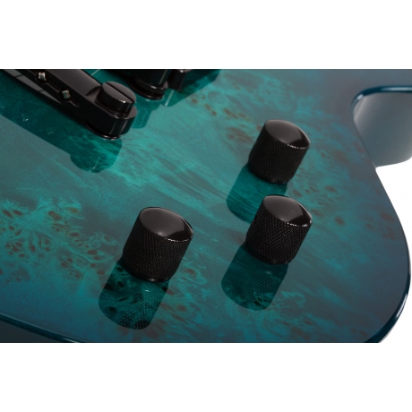 Schecter Solo-II Standard Elektro Gitar (Ocean Blue Burst Burl)<br>Fotoğraf: 5/7