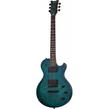Schecter Solo-II Standard Elektro Gitar (Ocean Blue Burst Burl)<br>Fotoğraf: 1/7