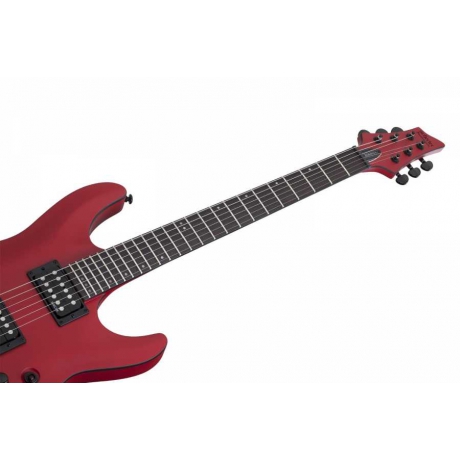Schecter Stealth C-1 Elektro Gitar (Satin Red)<br>Fotoğraf: 4/5