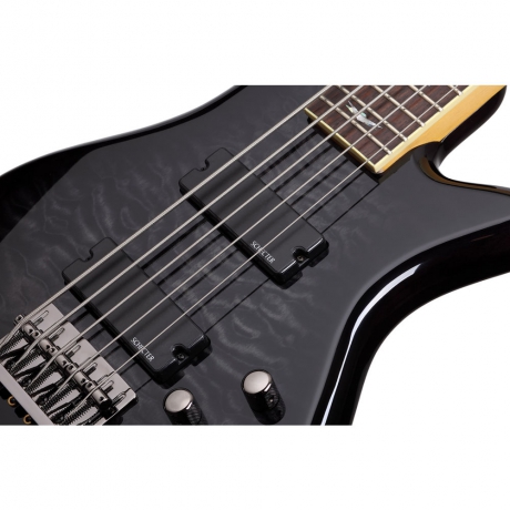Schecter Stiletto Extreme-5 Bas Gitar (See-Thru Black)<br>Fotoğraf: 3/5