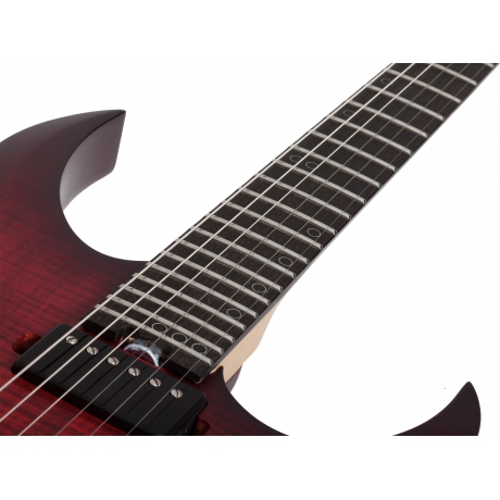 Schecter Sunset-6 Extreme Elektro Gitar (Scarlet Burst)<br>Fotoğraf: 5/7