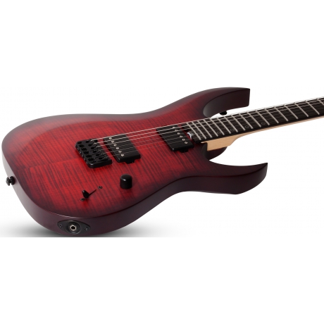 Schecter Sunset-6 Extreme Elektro Gitar (Scarlet Burst)<br>Fotoğraf: 3/7