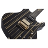 Schecter Synyster Custom FR Elektro Gitar (Gloss Black & Gold Stripes)<br>Fotoğraf: 5/7