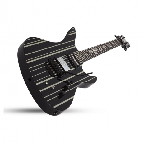 Schecter Synyster Custom-S FR Elektro Gitar (Gloss Black & Silver Pin Stripes)<br>Fotoğraf: 2/5