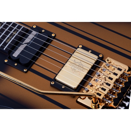 Schecter Synyster Custom-S LH Elektro Gitar (Satin Gold Burst)<br>Fotoğraf: 2/2