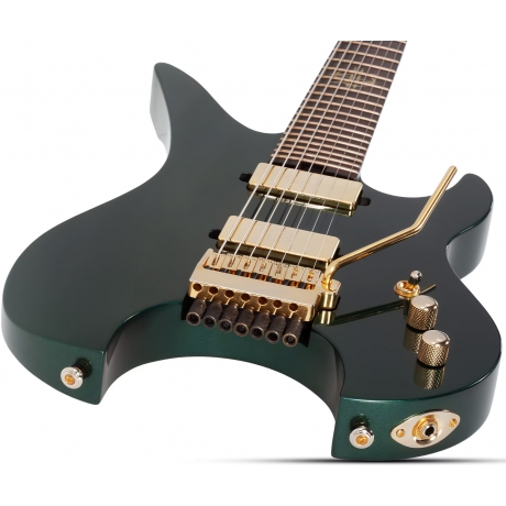 Schecter Synyster Gates Custom 7 TR-S Headless Elektro Gitar (Oak Green Metallic)<br>Fotoğraf: 3/9