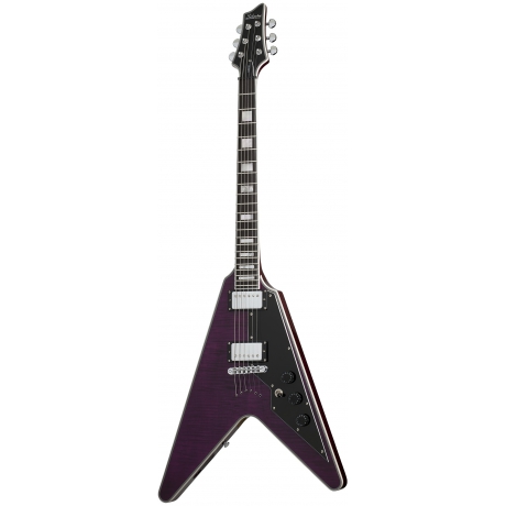 Schecter V-1 Custom Elektro Gitar (Trans Purple)