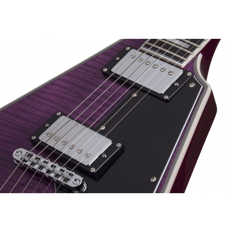Schecter V-1 Custom Elektro Gitar (Trans Purple)<br>Fotoğraf: 3/5