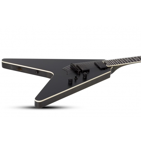 Schecter V-1 SLS Elite Evil Twin Elektro Gitar (Mat Siyah)<br>Fotoğraf: 3/6