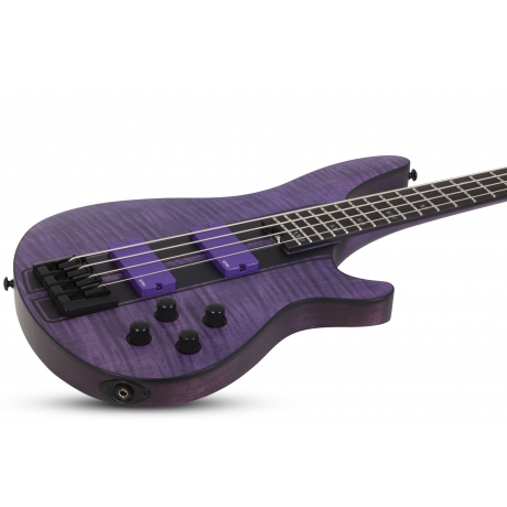 Schecter C-4 GT Bas Gitar (Satin Trans Purple)<br>Fotoğraf: 2/8