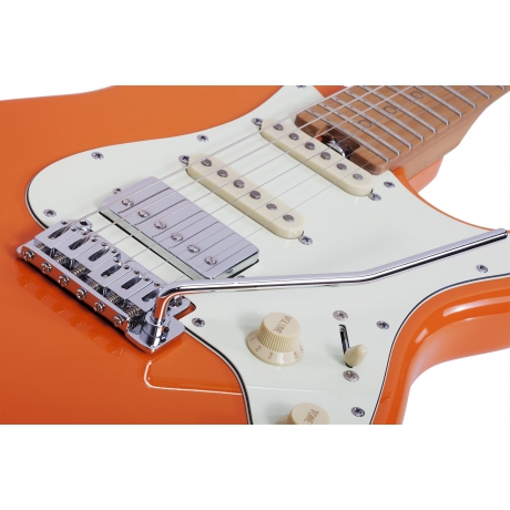 Schecter Nick Johnston Traditional H/S/S Elektro Gitar (Atomic Orange)<br>Fotoğraf: 3/8