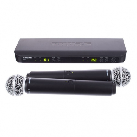Shure BLX288E/SM58 K3E EL Tipi Telsiz Mikrofon Seti<br>Fotoğraf: 1/1
