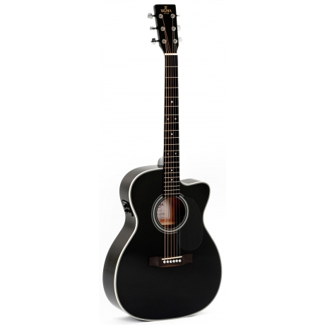 Sigma 000MC-1E-BK Elektro Akustik Gitar (Siyah)<br>Fotoğraf: 1/3