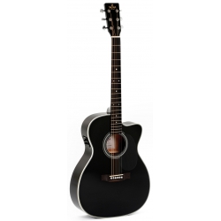 Sigma 000MC-1E-BK Elektro Akustik Gitar (Siyah)