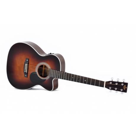 Sigma OMTC-1E-SB Cutaway Elektro Akustik Gitar (Sunburst)<br>Fotoğraf: 2/4