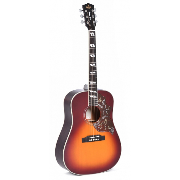 Sigma SDM-SG5 Dreadnought Elektro Akustik Gitar (Autumn Burst), Fotoğraf: 1/4